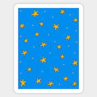 Stars in the night sky - brilliant sky blue Sticker